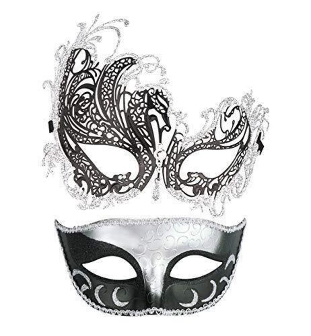 6737 Couple Masquerade Mask Metal Masks Venetian Party Mask Halloween